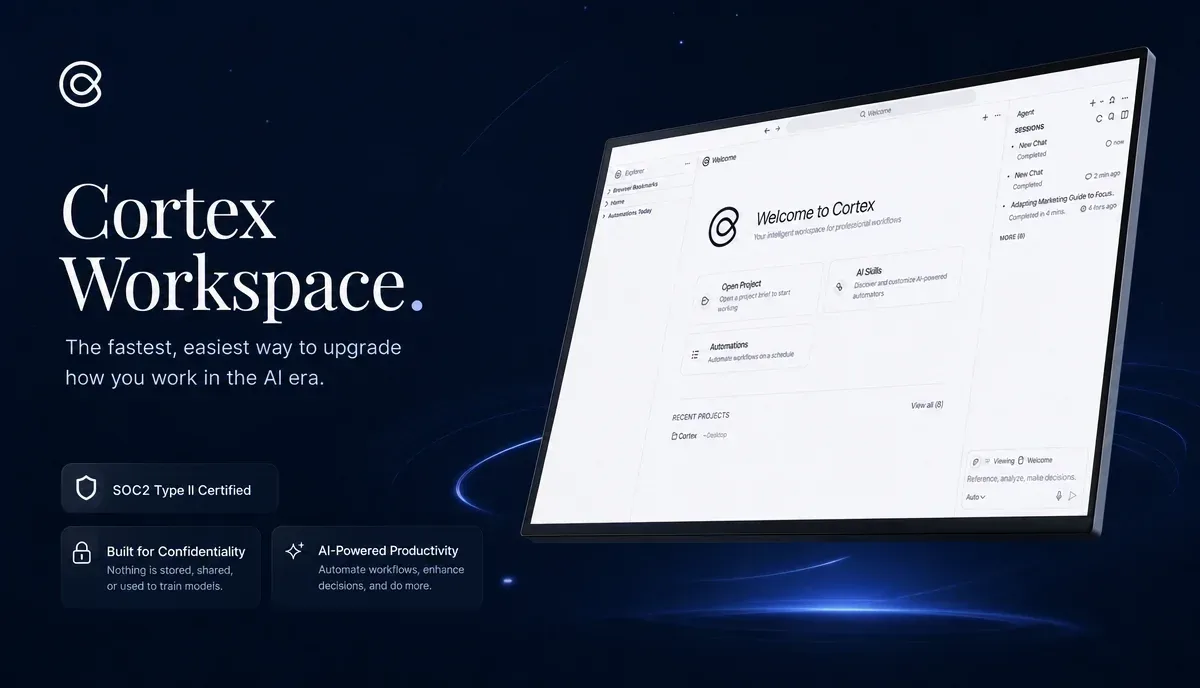 Cortex Workspace analyzing financial variances in a local spreadsheet